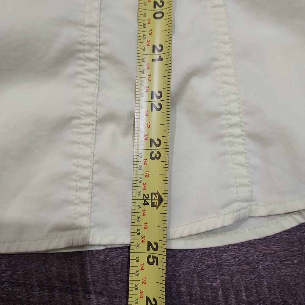 Shirt Button Up Stretch Old Navy Perfect Fit XL 3/4 Sleeves Vintage Y2K Lime - Picture 8 of 12